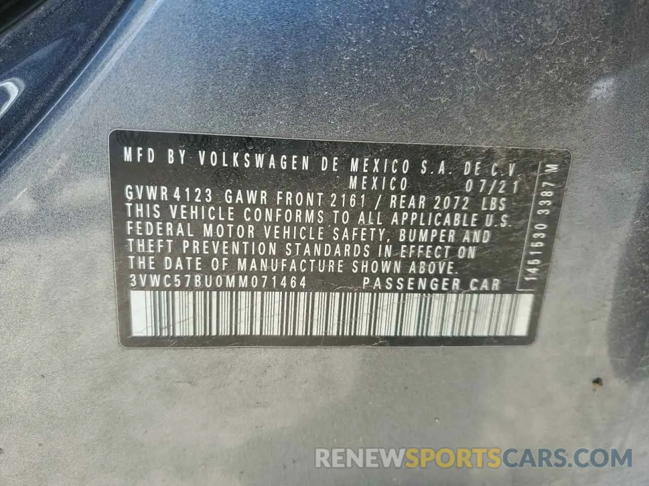 13 Photograph of a damaged car 3VWC57BU0MM071464 VOLKSWAGEN JETTA 2021