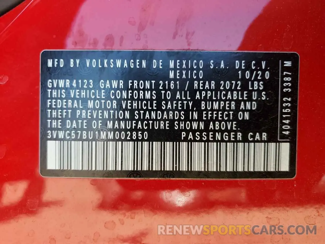 12 Photograph of a damaged car 3VWC57BU1MM002850 VOLKSWAGEN JETTA 2021