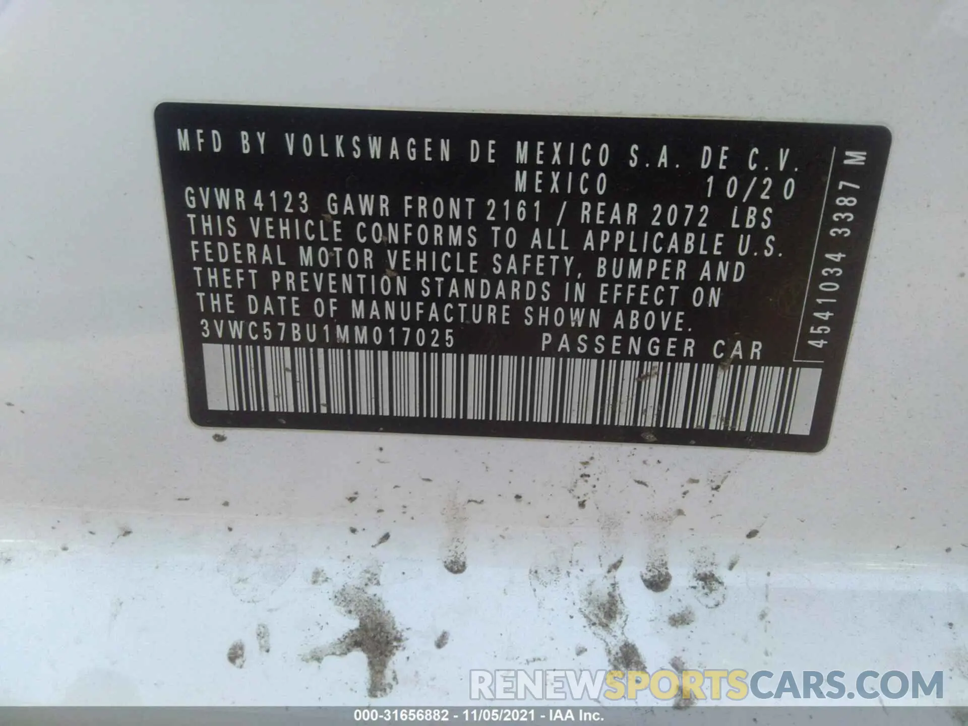 9 Photograph of a damaged car 3VWC57BU1MM017025 VOLKSWAGEN JETTA 2021