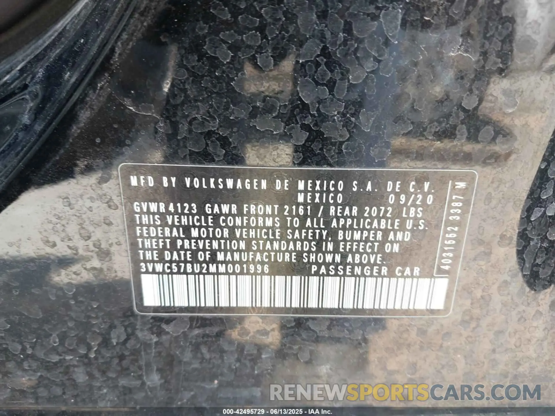 9 Photograph of a damaged car 3VWC57BU2MM001996 VOLKSWAGEN JETTA 2021