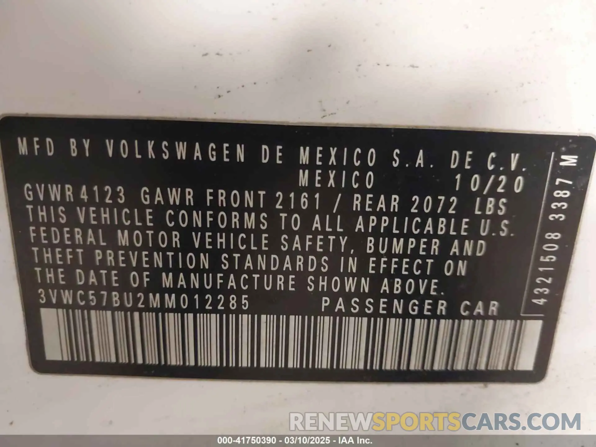 9 Photograph of a damaged car 3VWC57BU2MM012285 VOLKSWAGEN JETTA 2021