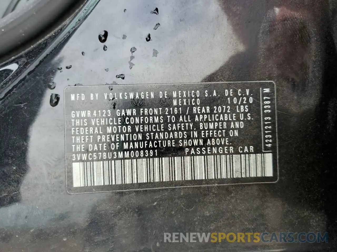 12 Photograph of a damaged car 3VWC57BU3MM008391 VOLKSWAGEN JETTA 2021