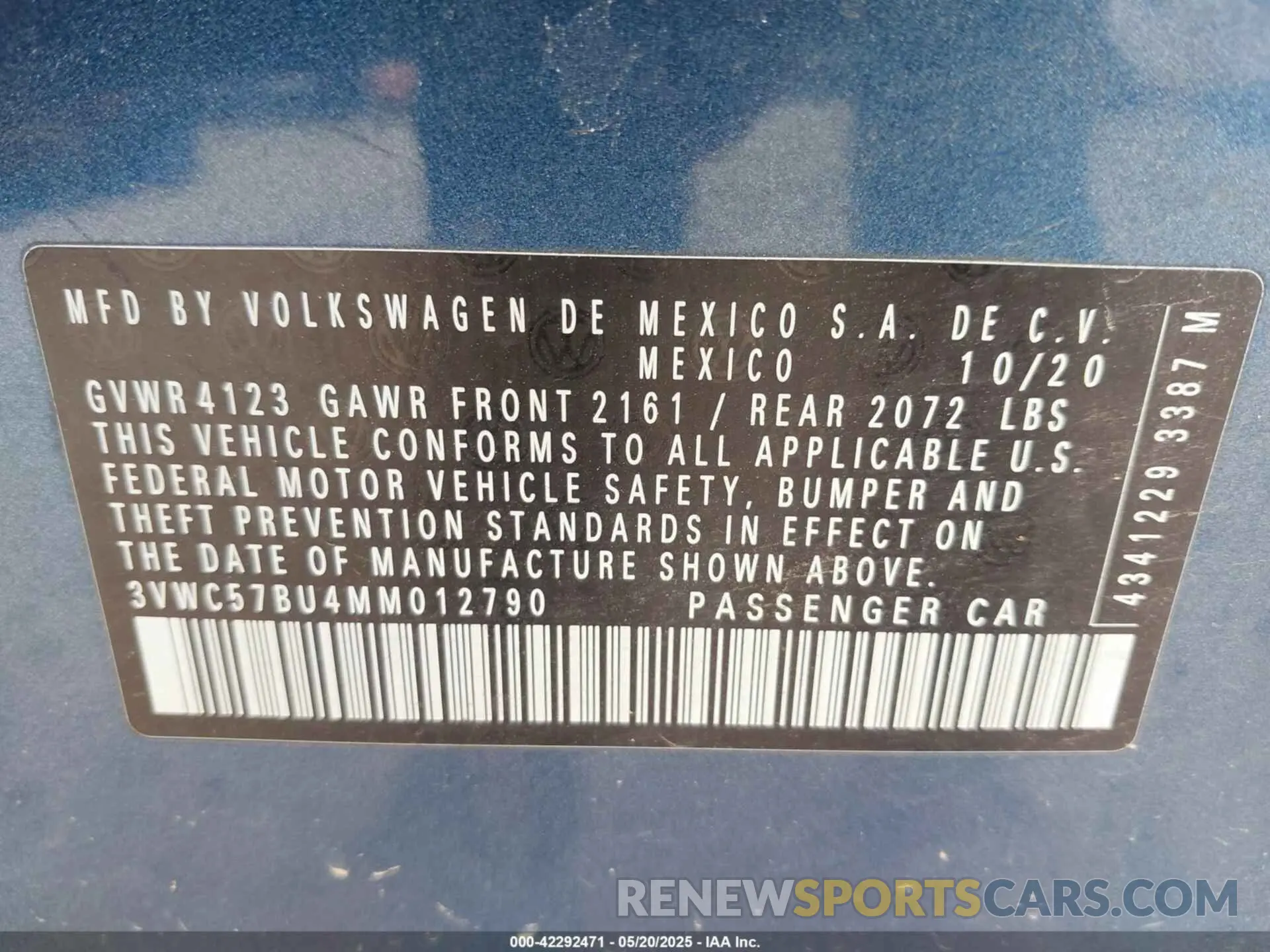 9 Photograph of a damaged car 3VWC57BU4MM012790 VOLKSWAGEN JETTA 2021