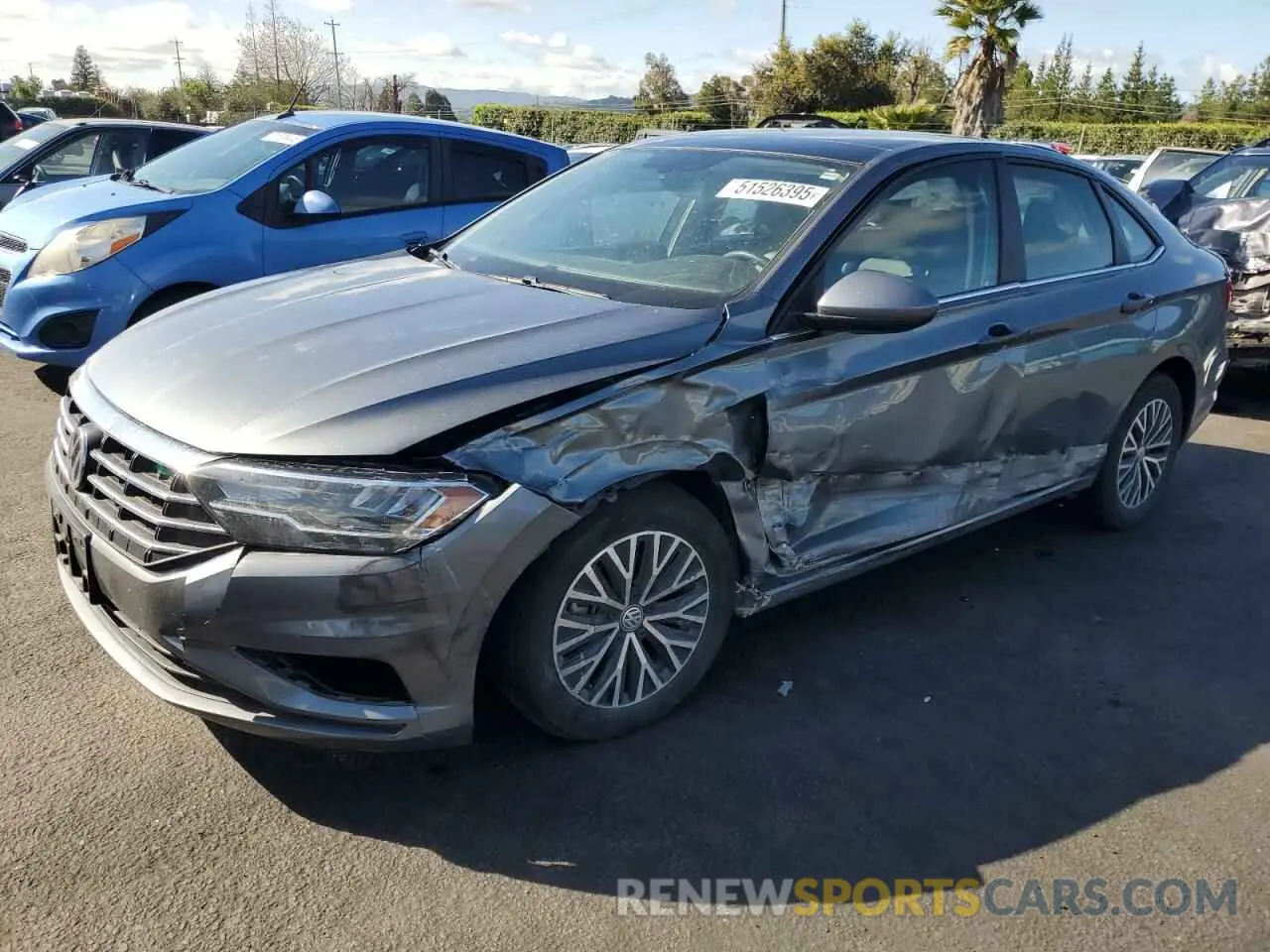 1 Photograph of a damaged car 3VWC57BU4MM091829 VOLKSWAGEN JETTA 2021