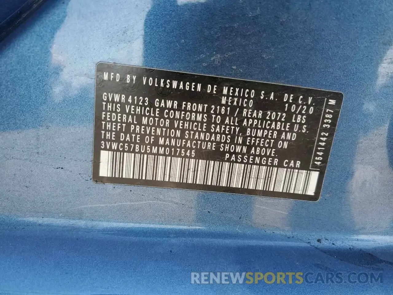 14 Photograph of a damaged car 3VWC57BU5MM017545 VOLKSWAGEN JETTA 2021