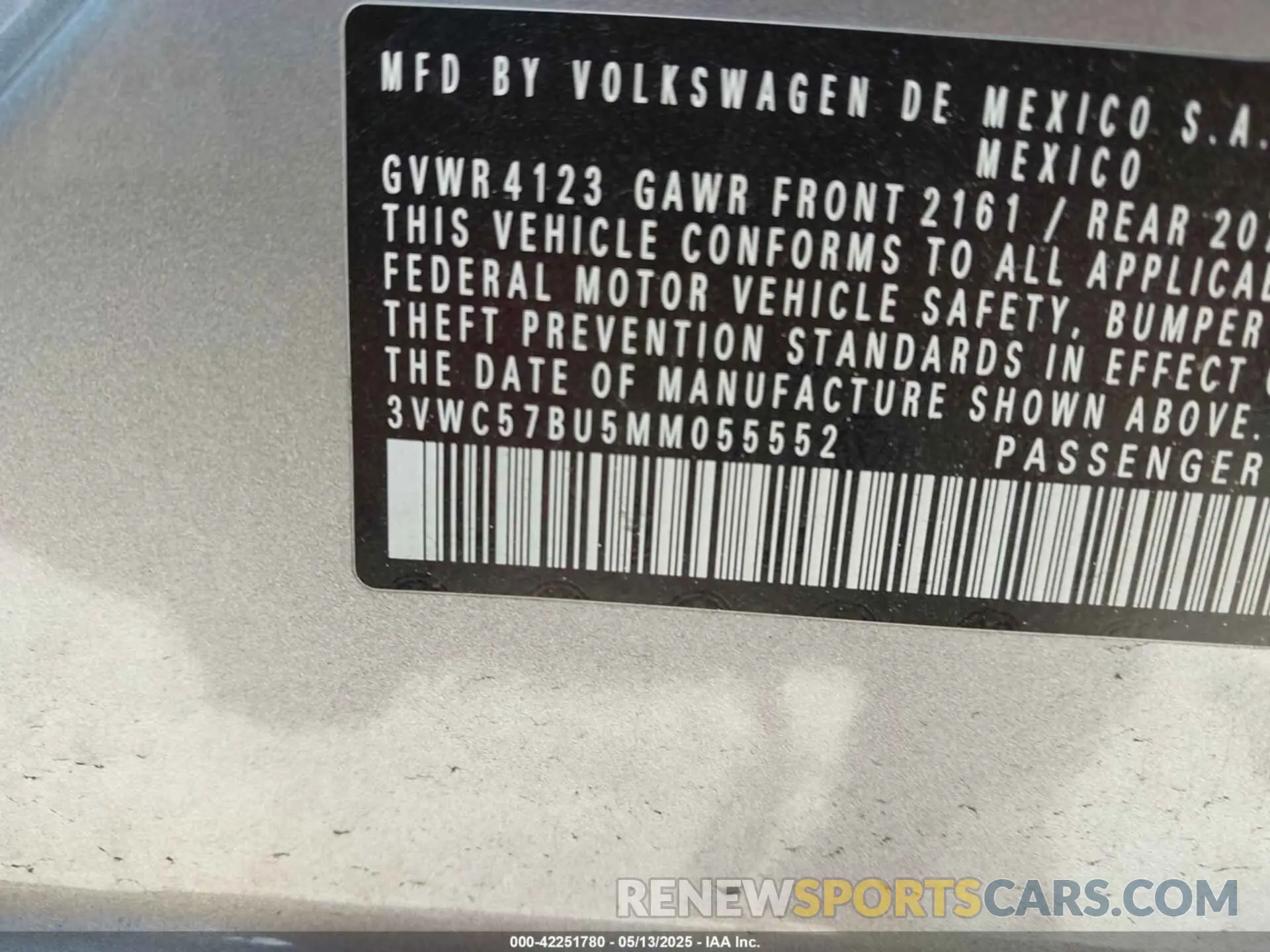 9 Photograph of a damaged car 3VWC57BU5MM055552 VOLKSWAGEN JETTA 2021