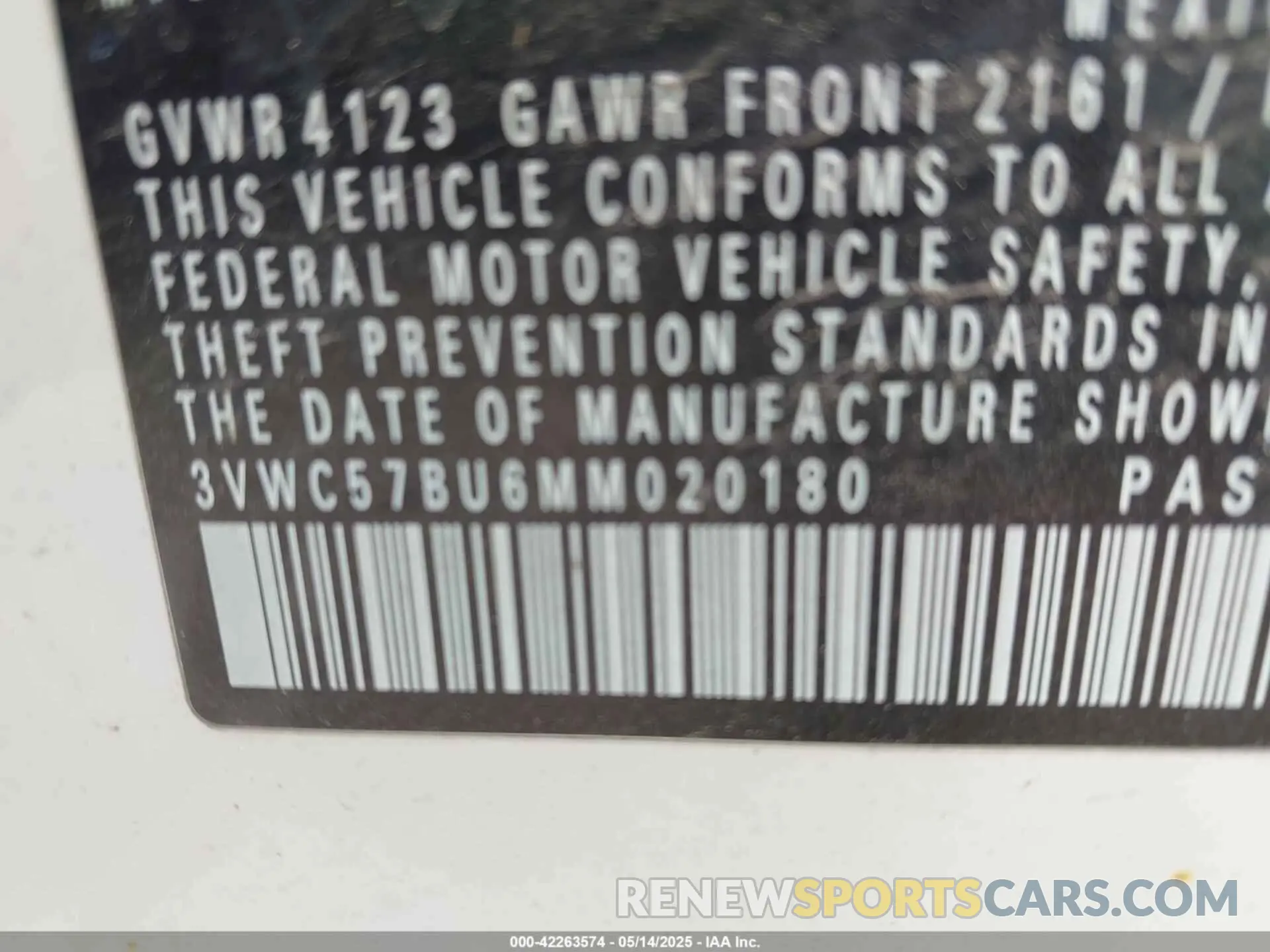 9 Photograph of a damaged car 3VWC57BU6MM020180 VOLKSWAGEN JETTA 2021