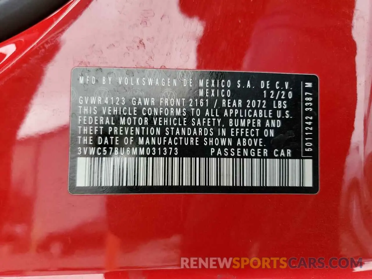 14 Photograph of a damaged car 3VWC57BU6MM031373 VOLKSWAGEN JETTA 2021