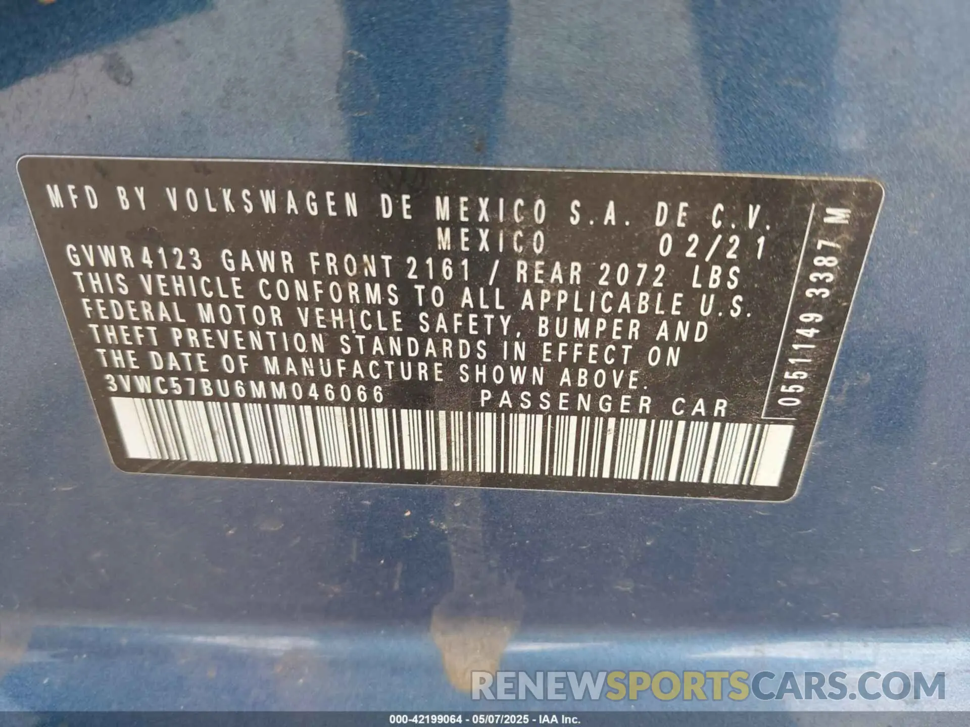 9 Photograph of a damaged car 3VWC57BU6MM046066 VOLKSWAGEN JETTA 2021