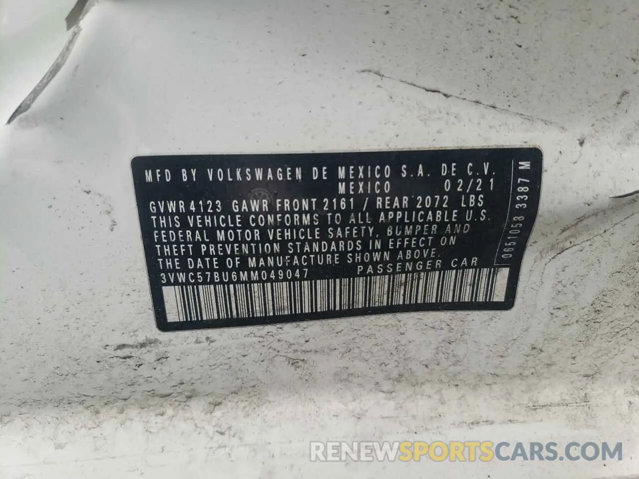 12 Photograph of a damaged car 3VWC57BU6MM049047 VOLKSWAGEN JETTA 2021