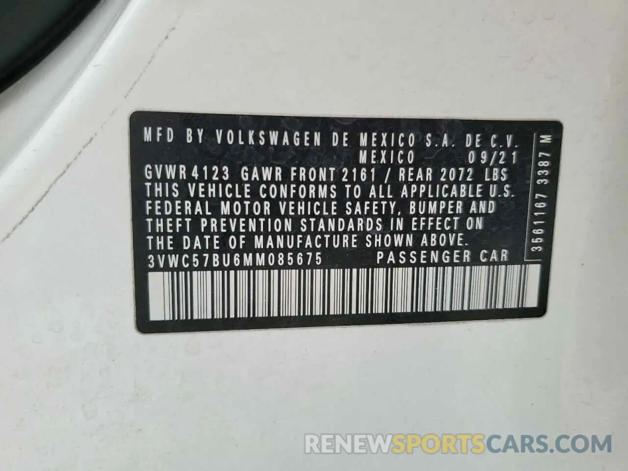 14 Photograph of a damaged car 3VWC57BU6MM085675 VOLKSWAGEN JETTA 2021