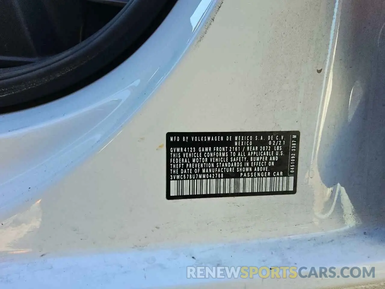 12 Photograph of a damaged car 3VWC57BU7MM042768 VOLKSWAGEN JETTA 2021