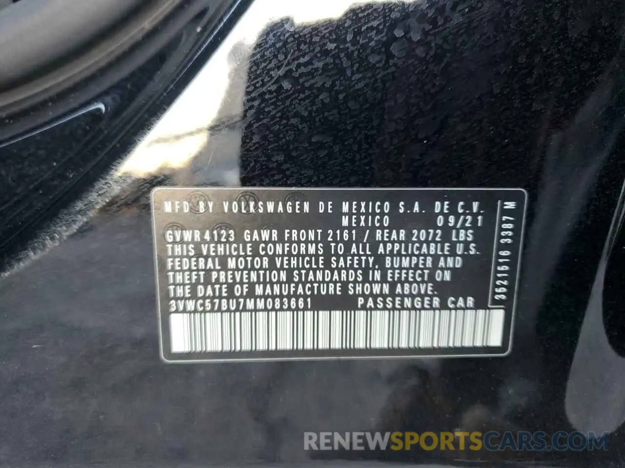 12 Photograph of a damaged car 3VWC57BU7MM083661 VOLKSWAGEN JETTA 2021