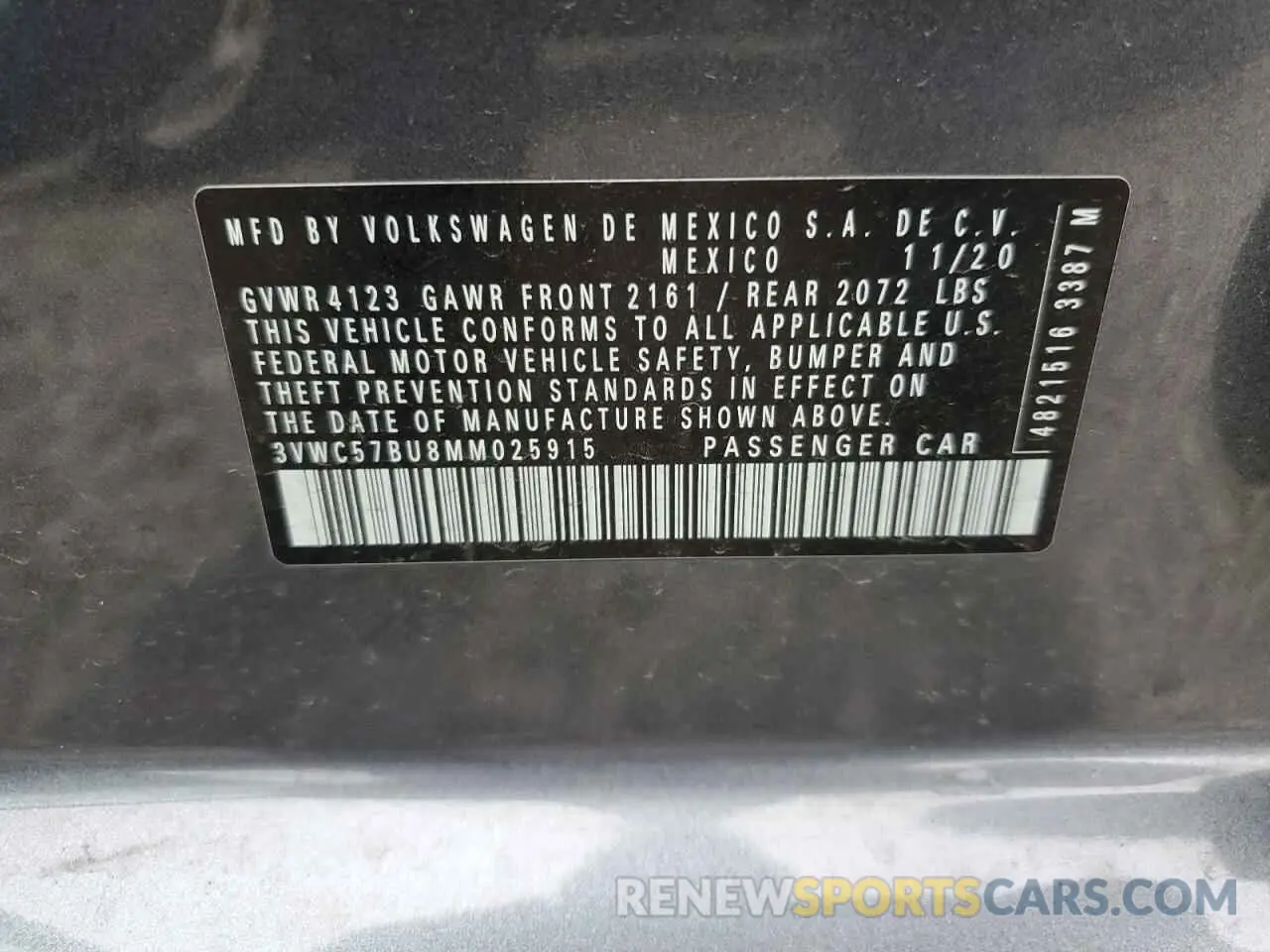 15 Photograph of a damaged car 3VWC57BU8MM025915 VOLKSWAGEN JETTA 2021