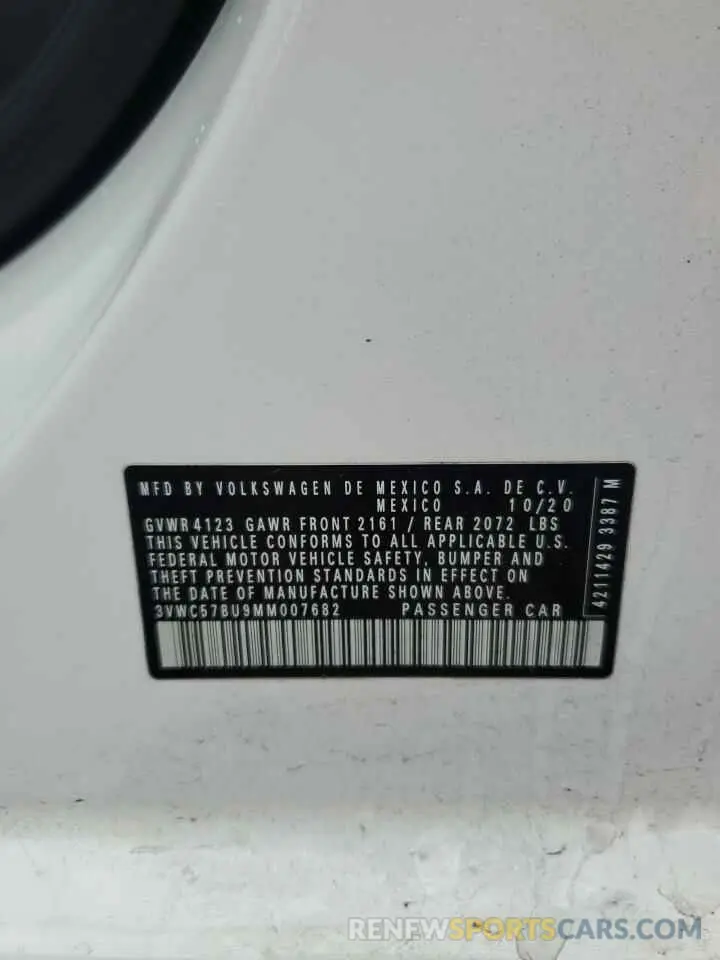 14 Photograph of a damaged car 3VWC57BU9MM007682 VOLKSWAGEN JETTA 2021