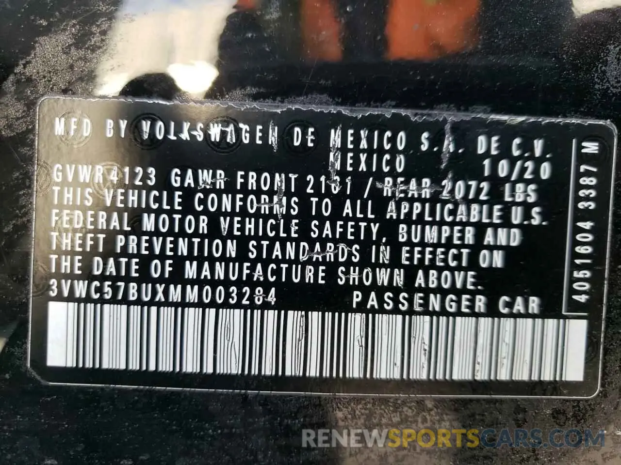 13 Photograph of a damaged car 3VWC57BUXMM003284 VOLKSWAGEN JETTA 2021