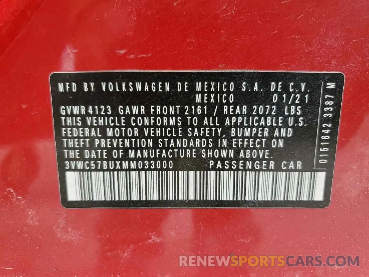 14 Photograph of a damaged car 3VWC57BUXMM033000 VOLKSWAGEN JETTA 2021