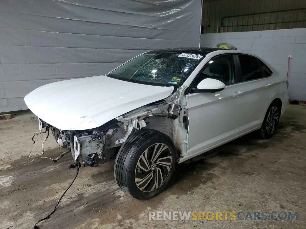 1 Photograph of a damaged car 3VWE57BU5MM001791 VOLKSWAGEN JETTA 2021