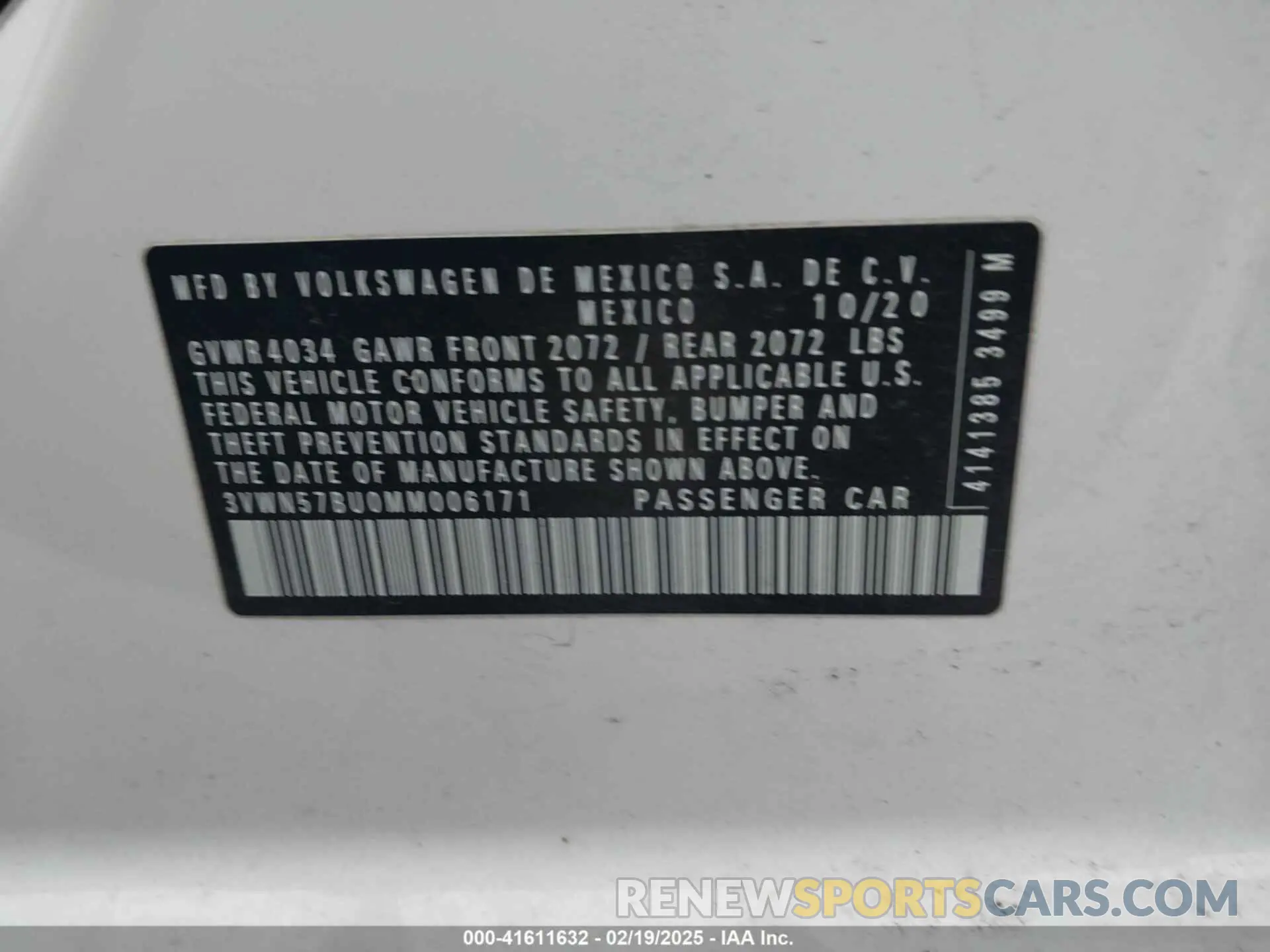 9 Photograph of a damaged car 3VWN57BU0MM006171 VOLKSWAGEN JETTA 2021