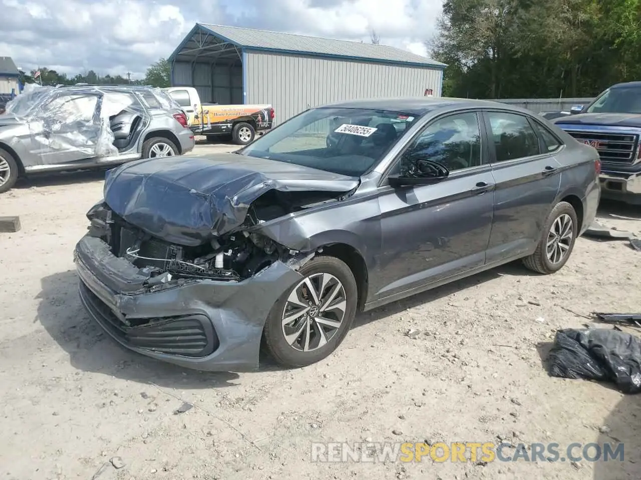 1 Photograph of a damaged car 3VWCM7BU7NM034349 VOLKSWAGEN JETTA 2022