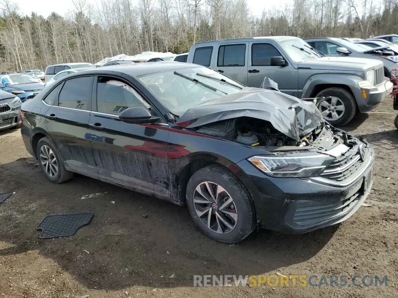 4 Photograph of a damaged car 3VWCM7BU8NM031914 VOLKSWAGEN JETTA 2022