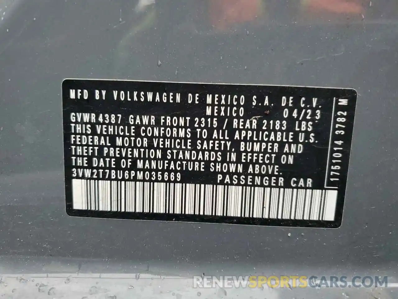 12 Photograph of a damaged car 3VW2T7BU6PM035669 VOLKSWAGEN JETTA 2023