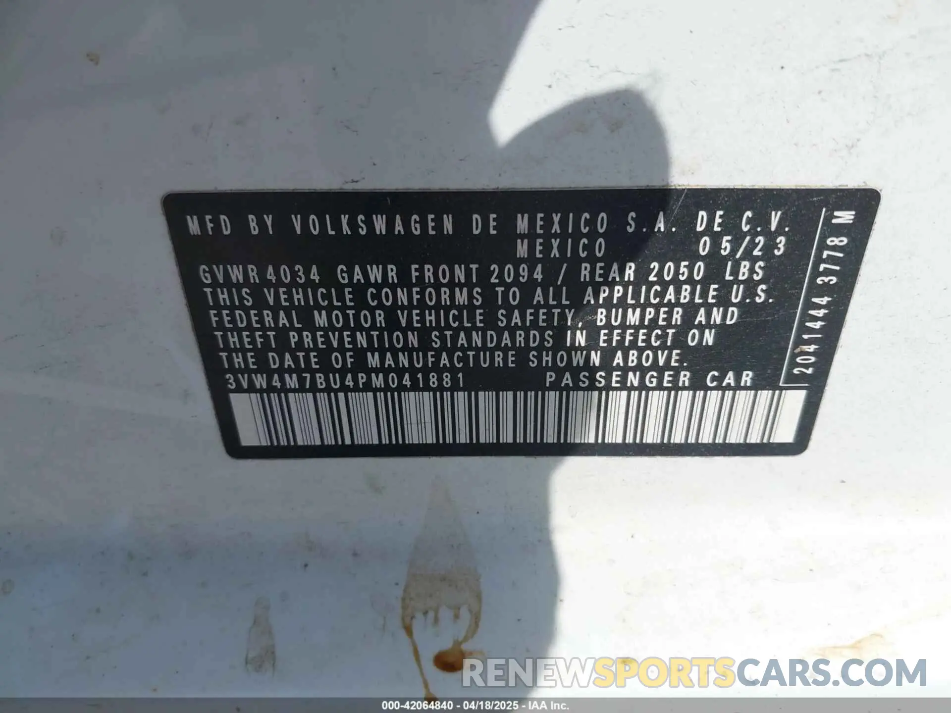 9 Photograph of a damaged car 3VW4M7BU4PM041881 VOLKSWAGEN JETTA 2023