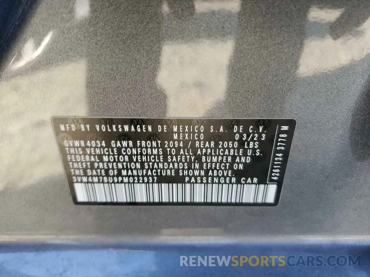 12 Photograph of a damaged car 3VW4M7BU9PM022937 VOLKSWAGEN JETTA 2023