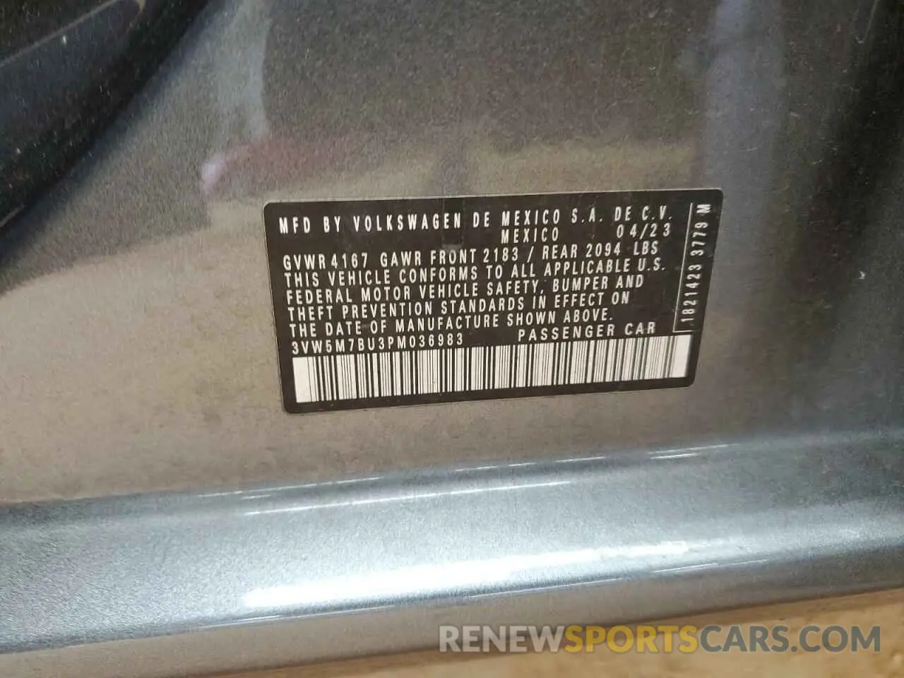 12 Photograph of a damaged car 3VW5M7BU3PM036983 VOLKSWAGEN JETTA 2023