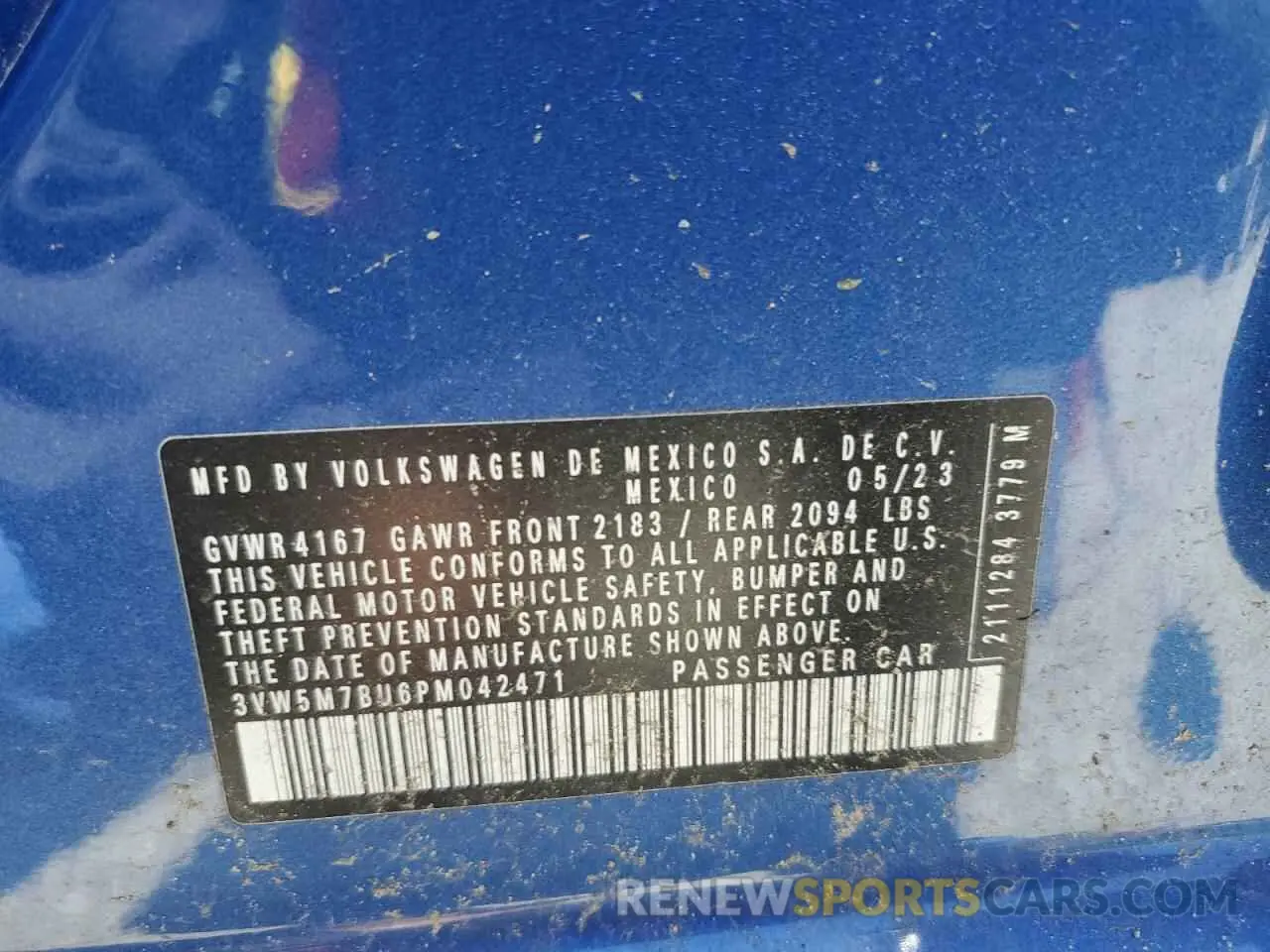 13 Photograph of a damaged car 3VW5M7BU6PM042471 VOLKSWAGEN JETTA 2023