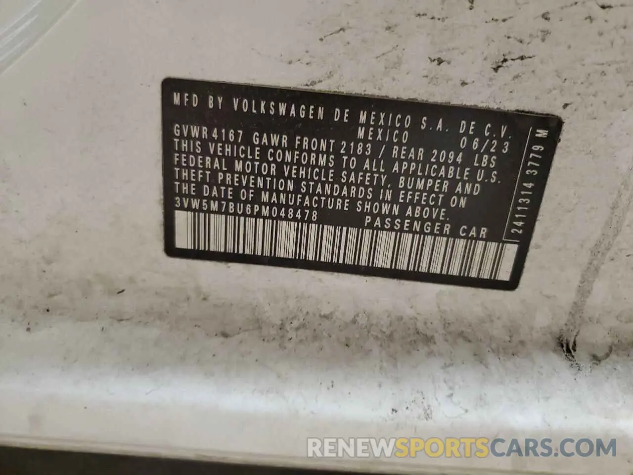 12 Photograph of a damaged car 3VW5M7BU6PM048478 VOLKSWAGEN JETTA 2023