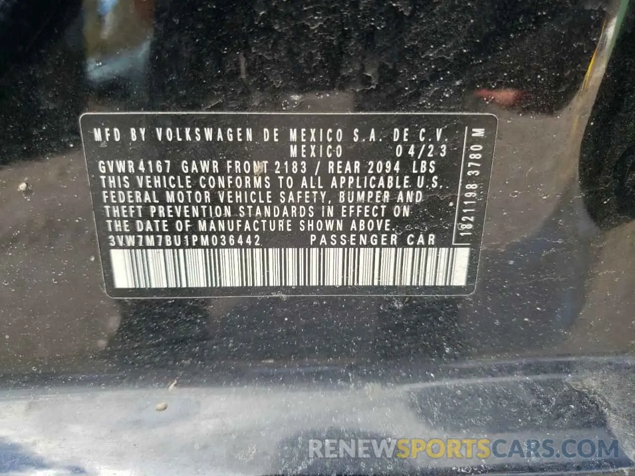 12 Photograph of a damaged car 3VW7M7BU1PM036442 VOLKSWAGEN JETTA 2023