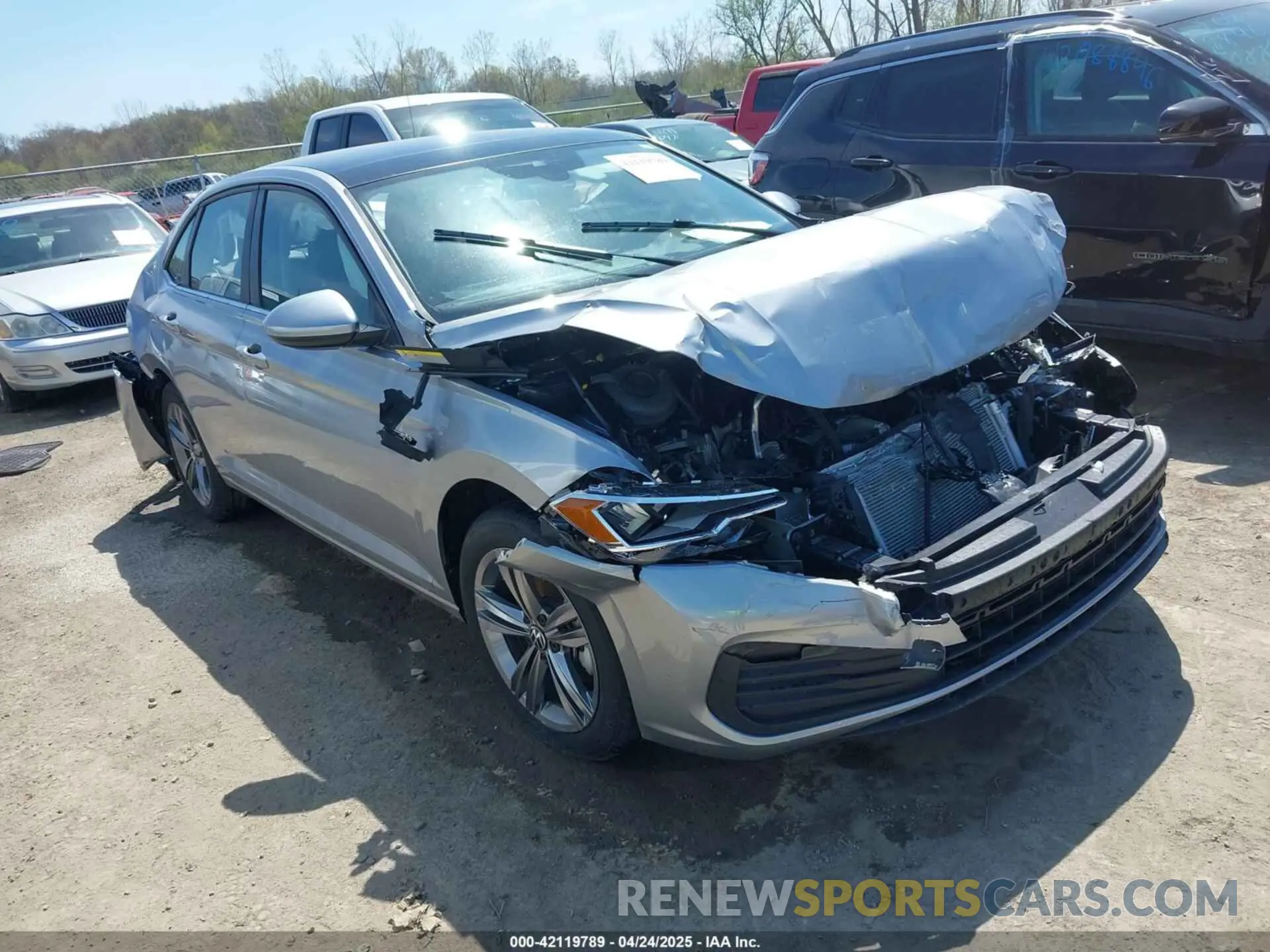 1 Photograph of a damaged car 3VW7M7BU3PM043957 VOLKSWAGEN JETTA 2023