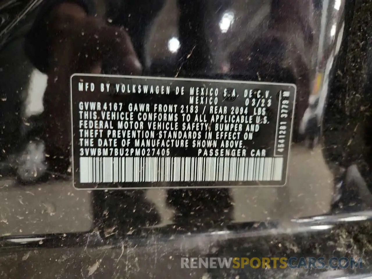12 Photograph of a damaged car 3VWBM7BU2PM027405 VOLKSWAGEN JETTA 2023