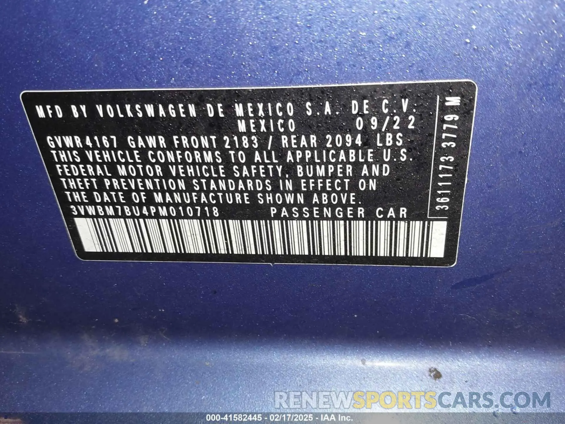 9 Photograph of a damaged car 3VWBM7BU4PM010718 VOLKSWAGEN JETTA 2023
