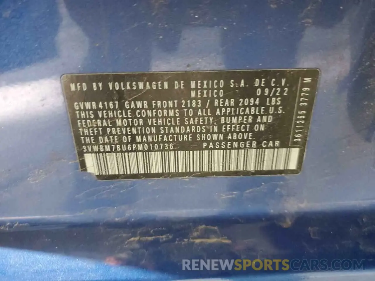 15 Photograph of a damaged car 3VWBM7BU6PM010736 VOLKSWAGEN JETTA 2023
