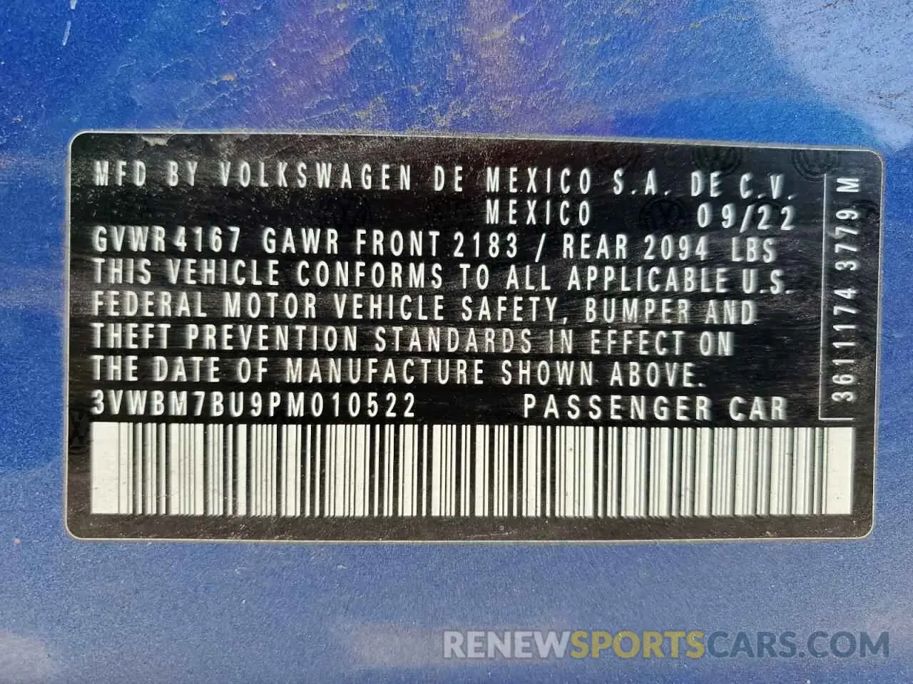 14 Photograph of a damaged car 3VWBM7BU9PM010522 VOLKSWAGEN JETTA 2023