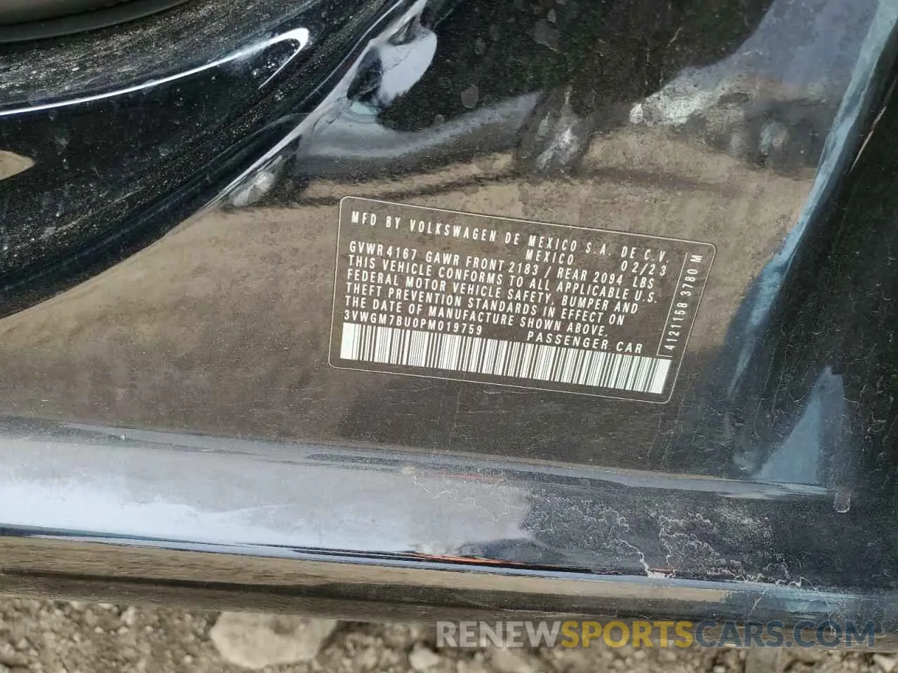 14 Photograph of a damaged car 3VWGM7BU0PM019759 VOLKSWAGEN JETTA 2023