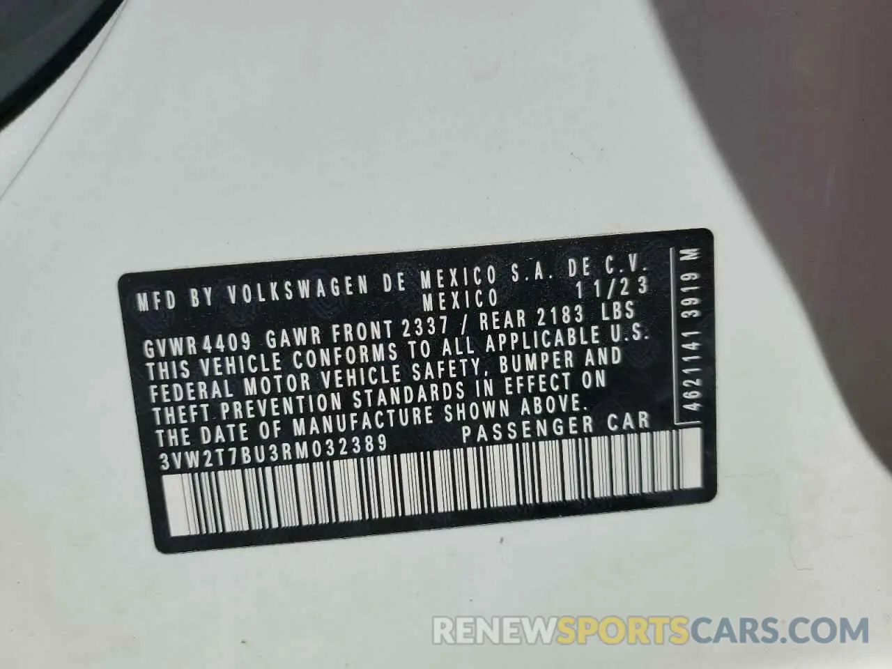 12 Photograph of a damaged car 3VW2T7BU3RM032389 VOLKSWAGEN JETTA 2024