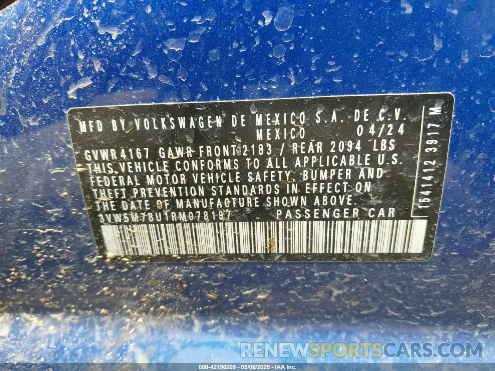 9 Photograph of a damaged car 3VW5M7BU1RM078197 VOLKSWAGEN JETTA 2024