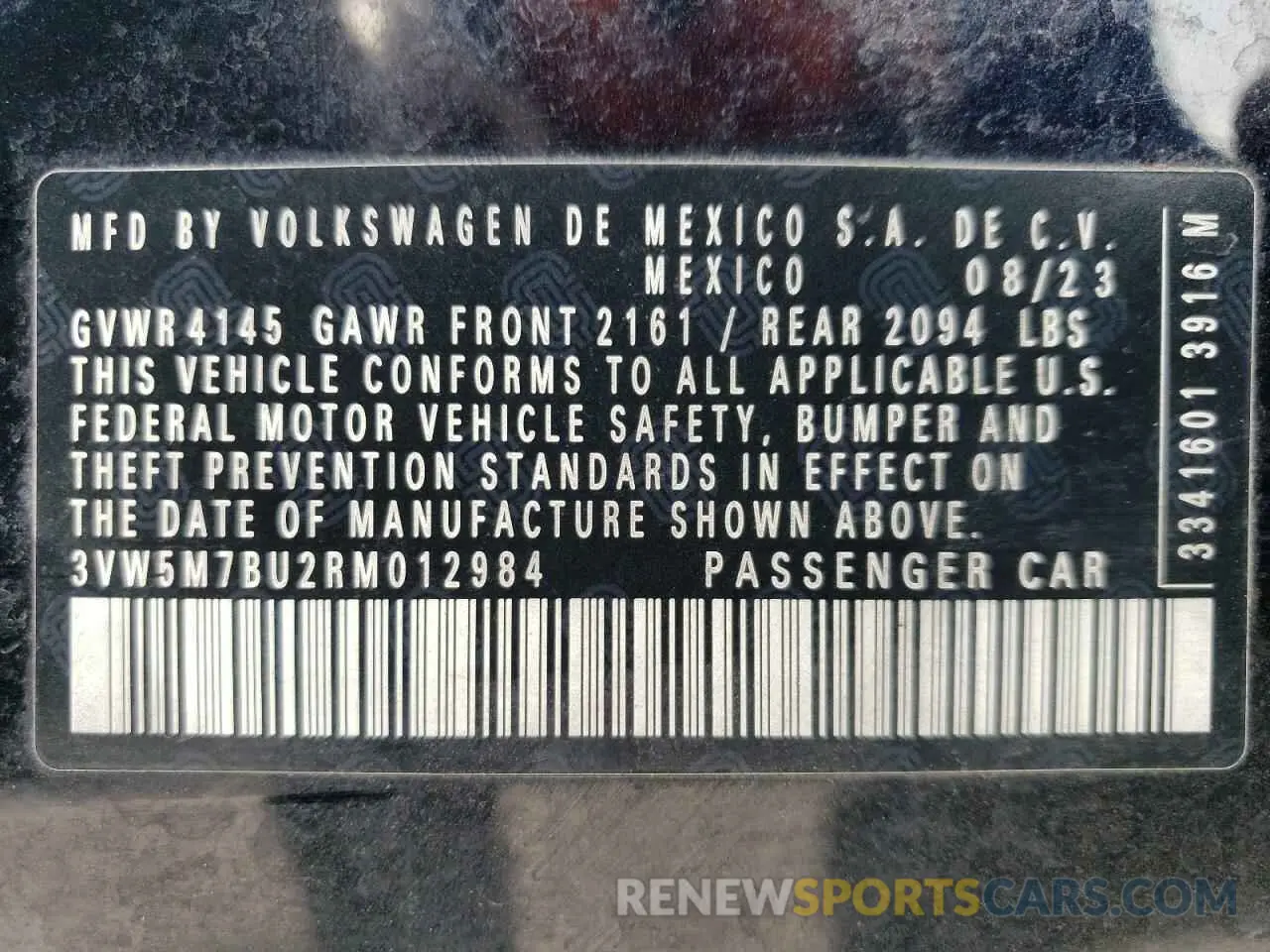 12 Photograph of a damaged car 3VW5M7BU2RM012984 VOLKSWAGEN JETTA 2024
