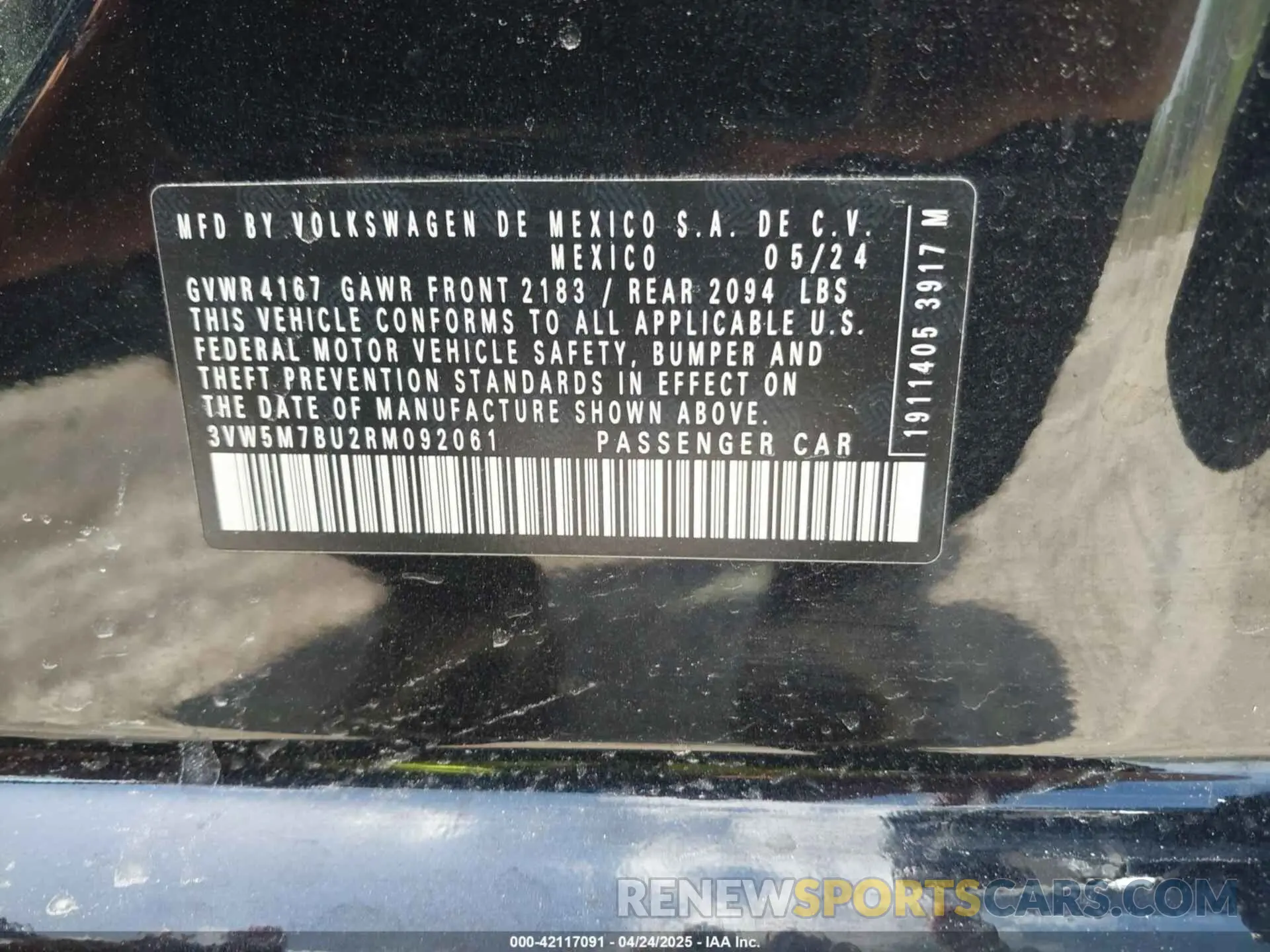 9 Photograph of a damaged car 3VW5M7BU2RM092061 VOLKSWAGEN JETTA 2024