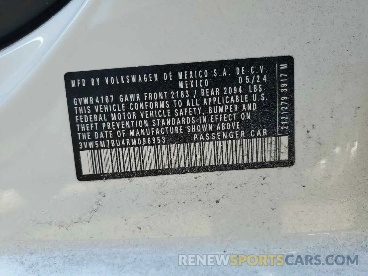 12 Photograph of a damaged car 3VW5M7BU4RM096953 VOLKSWAGEN JETTA 2024