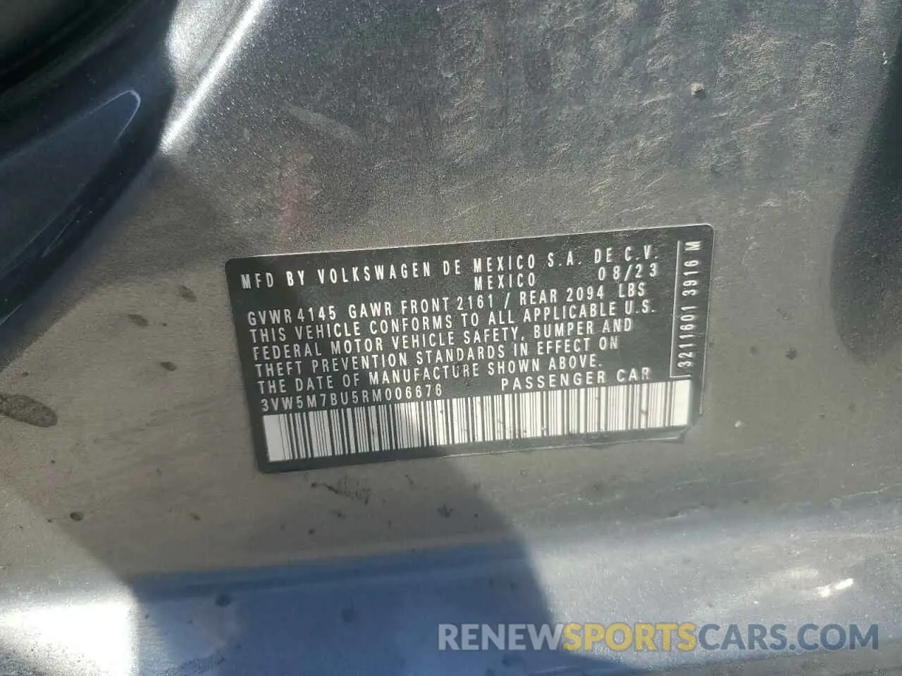 12 Photograph of a damaged car 3VW5M7BU5RM006676 VOLKSWAGEN JETTA 2024