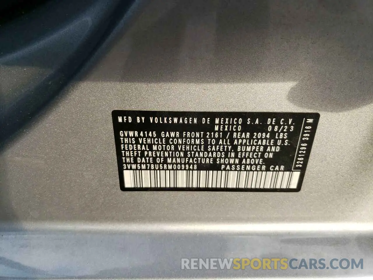 14 Photograph of a damaged car 3VW5M7BU5RM009948 VOLKSWAGEN JETTA 2024