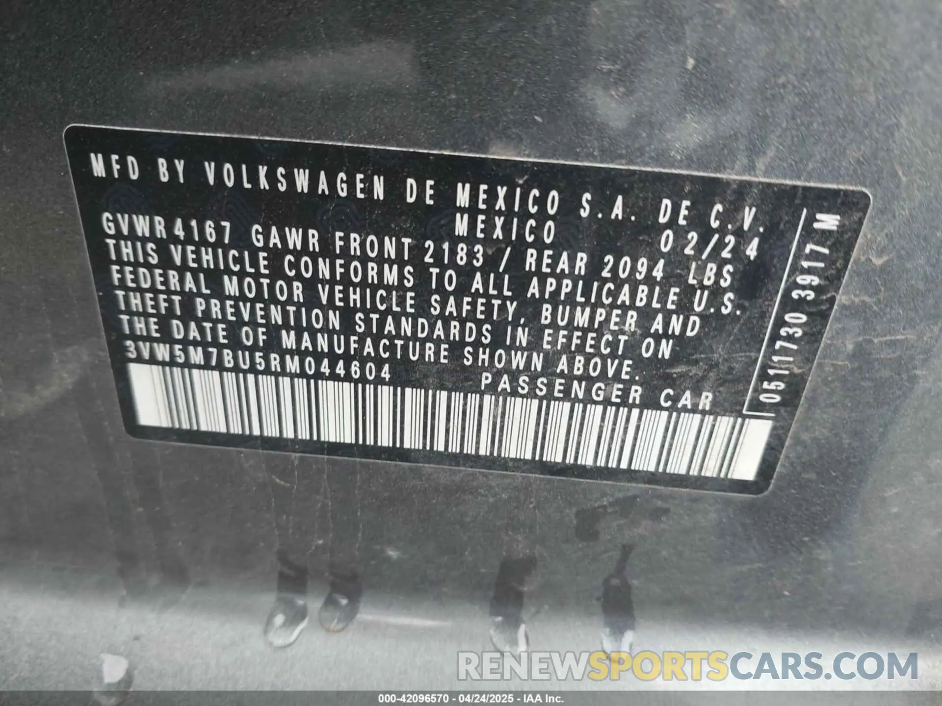 9 Photograph of a damaged car 3VW5M7BU5RM044604 VOLKSWAGEN JETTA 2024