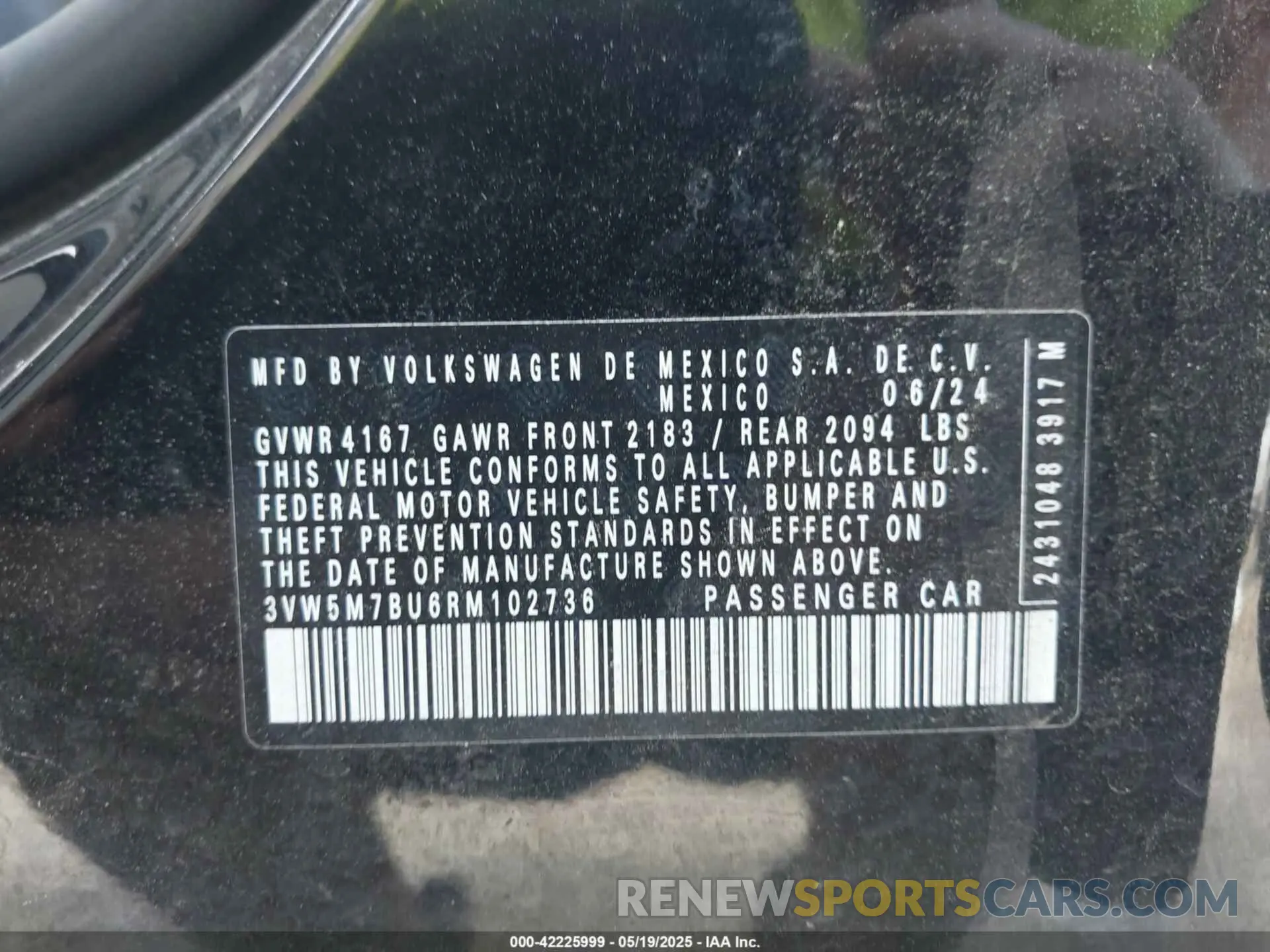9 Photograph of a damaged car 3VW5M7BU6RM102736 VOLKSWAGEN JETTA 2024