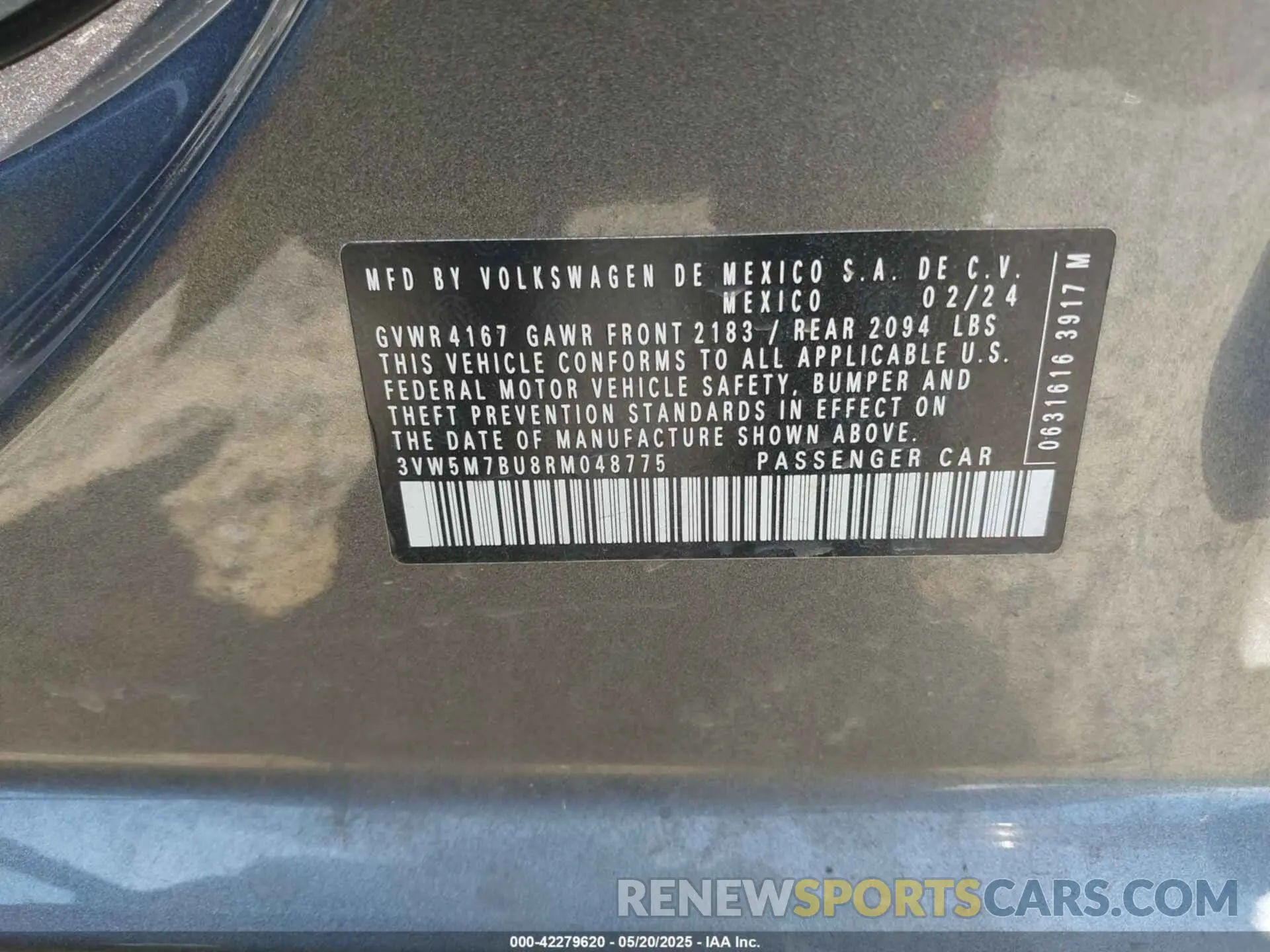 9 Photograph of a damaged car 3VW5M7BU8RM048775 VOLKSWAGEN JETTA 2024