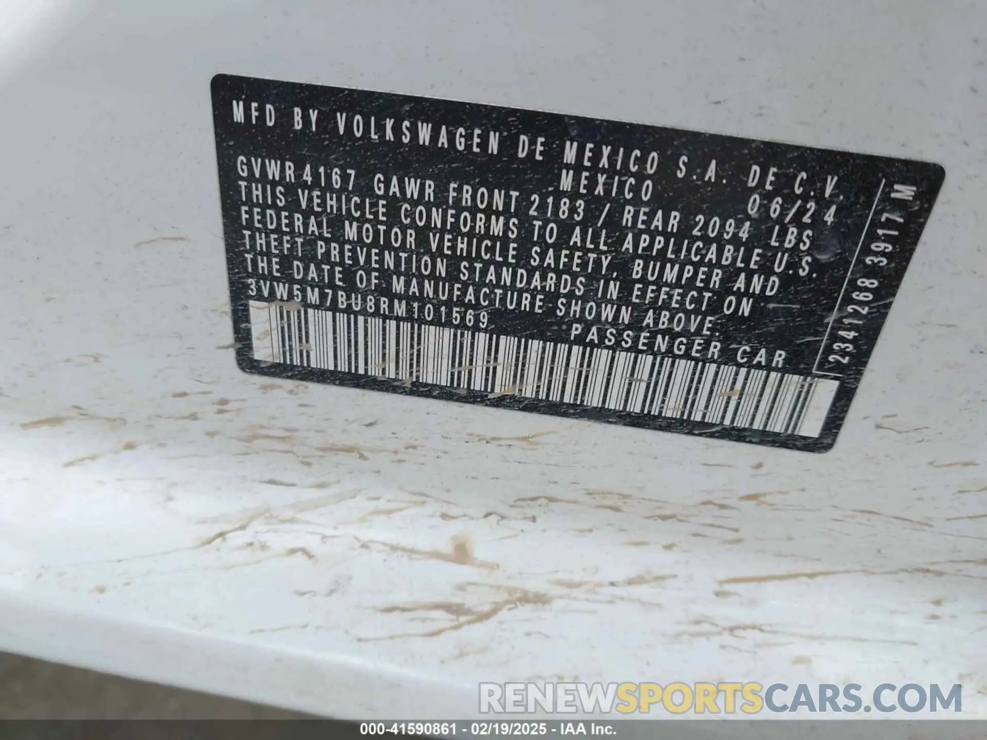 9 Photograph of a damaged car 3VW5M7BU8RM101569 VOLKSWAGEN JETTA 2024
