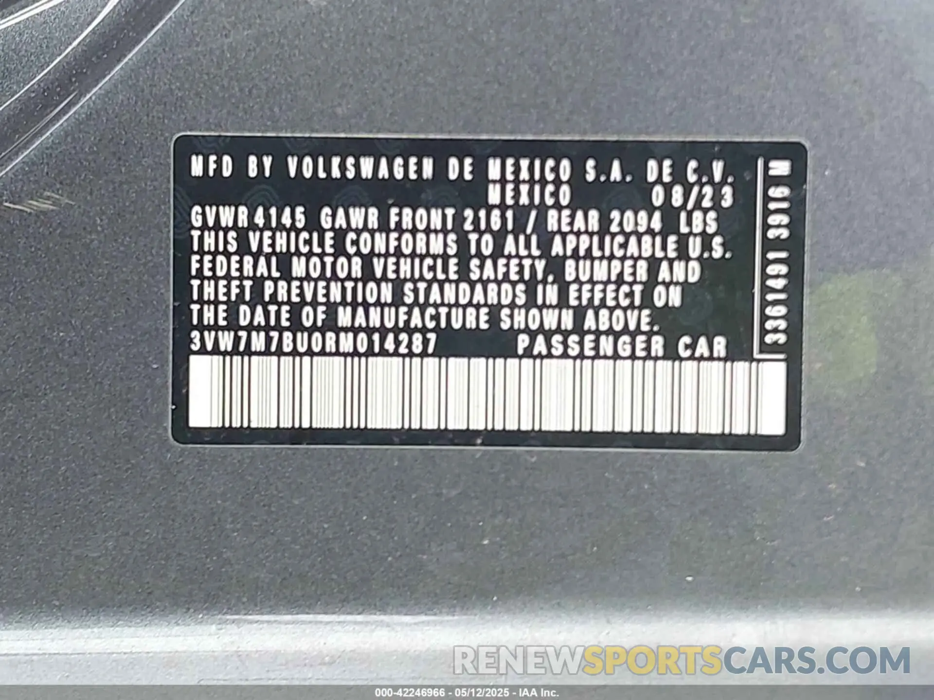 9 Photograph of a damaged car 3VW7M7BU0RM014287 VOLKSWAGEN JETTA 2024
